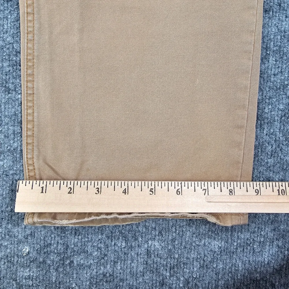 Polo Ralph Lauren Classic 867 Mens 34x29 Distressed Khaki Pants Cotton Twill Tan